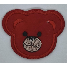 Аплікація для одягу. Ведмедик, червоний