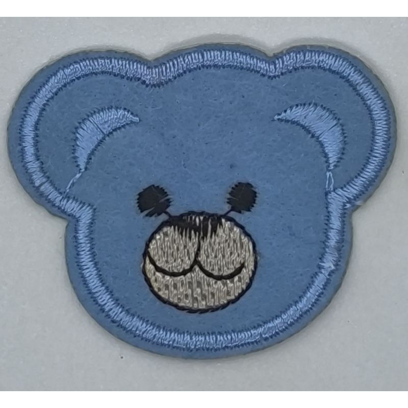 Аплікація для одягу. Ведмедик, блакитний