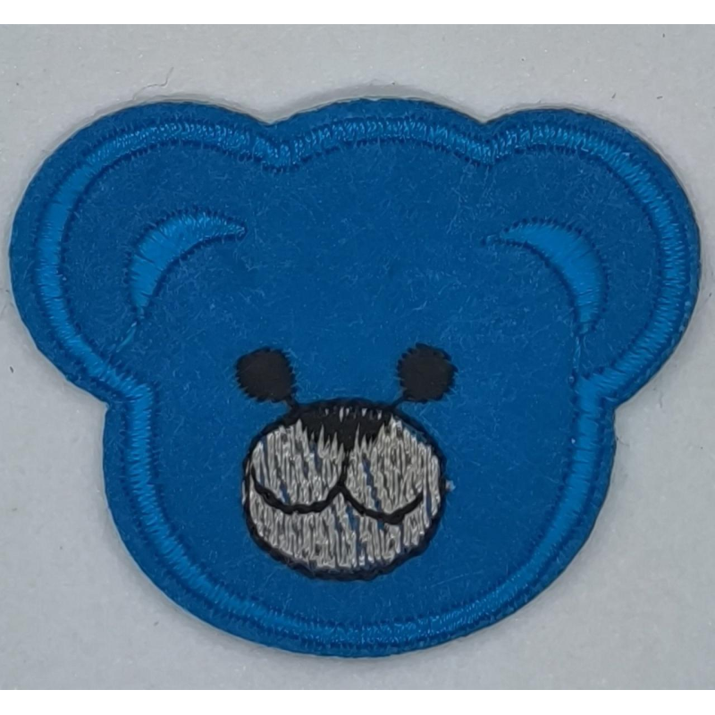 Аплікація для одягу. Ведмедик, синій