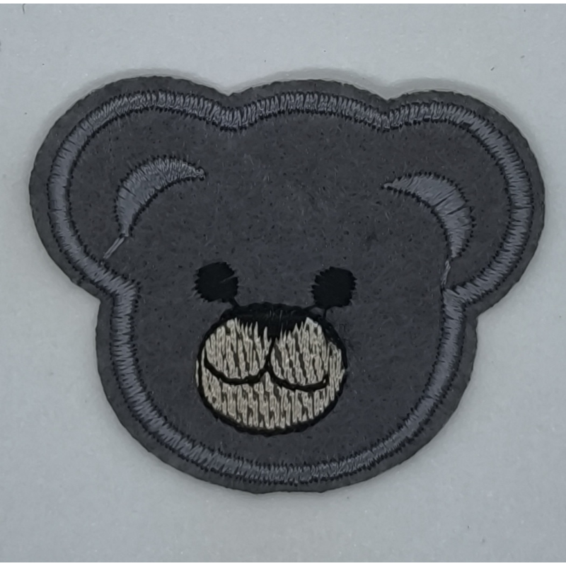 Аплікація для одягу. Ведмедик, сірий