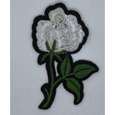 Аплікація для одягу. Біла троянда