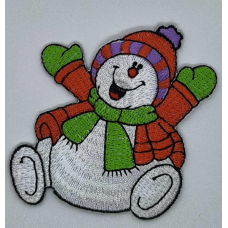 Аплікація для одягу. Сніговик