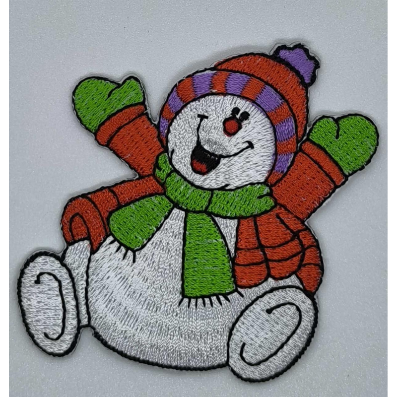 Аплікація для одягу. Сніговик