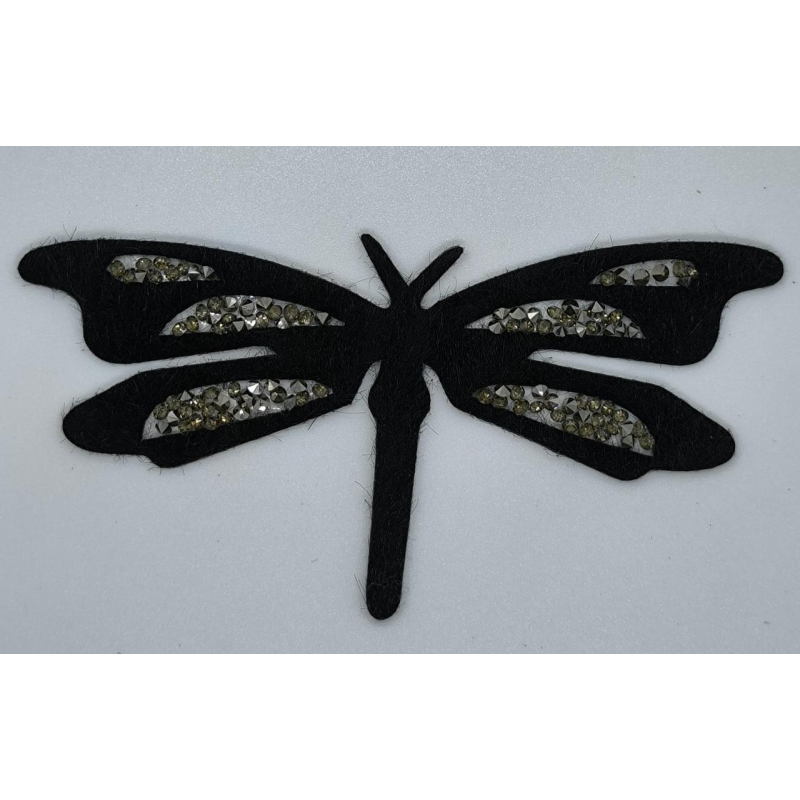 Аплікація для одягу. Стрекоза со стразами.