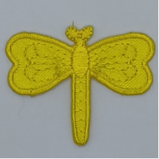 Аплікація для одягу. Стрекоза жовта.