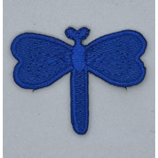 Аплікація для одягу. Стрекоза синя.