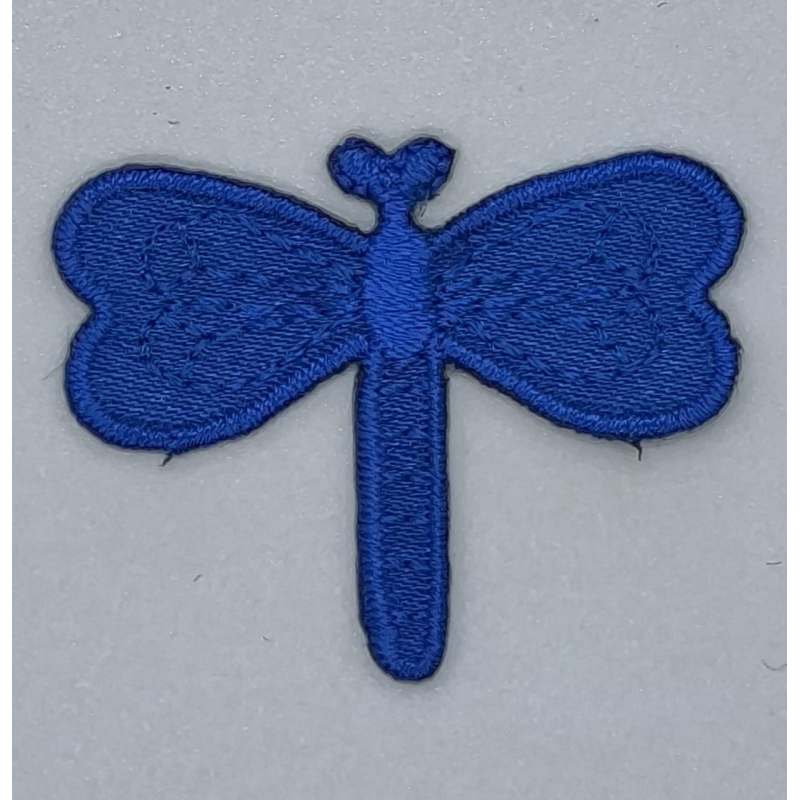 Аплікація для одягу. Стрекоза синя.