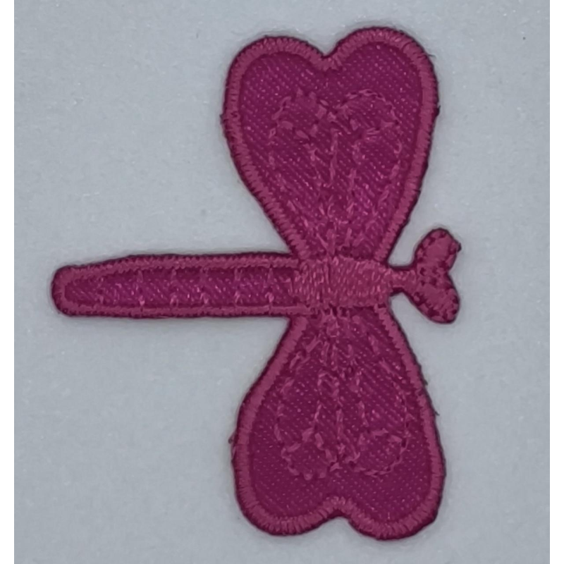 Аплікація для одягу. Стрекоза малинова.