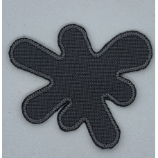 Аплікація для одягу. Клякса серая.