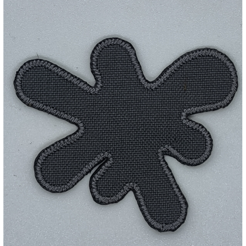 Аплікація для одягу. Клякса серая.