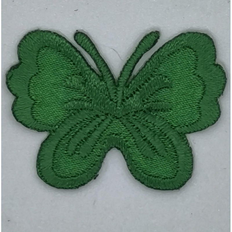 Аплікація для одягу. Маленький метелик, зелений.
