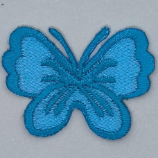 Аплікація для одягу. Маленький метелик, блакитний.