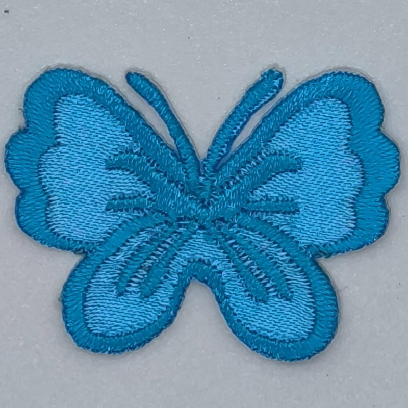 Аплікація для одягу. Маленький метелик, блакитний.