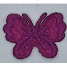 Аплікація для одягу. Маленький метелик, малиновий.