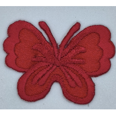 Аплікація для одягу. Маленький метелик, червона.