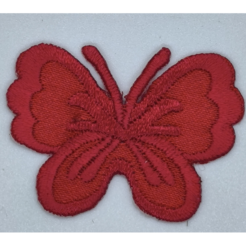 Аплікація для одягу. Маленький метелик, червона. Аплікація для одягу. Маленький метелик, червона.