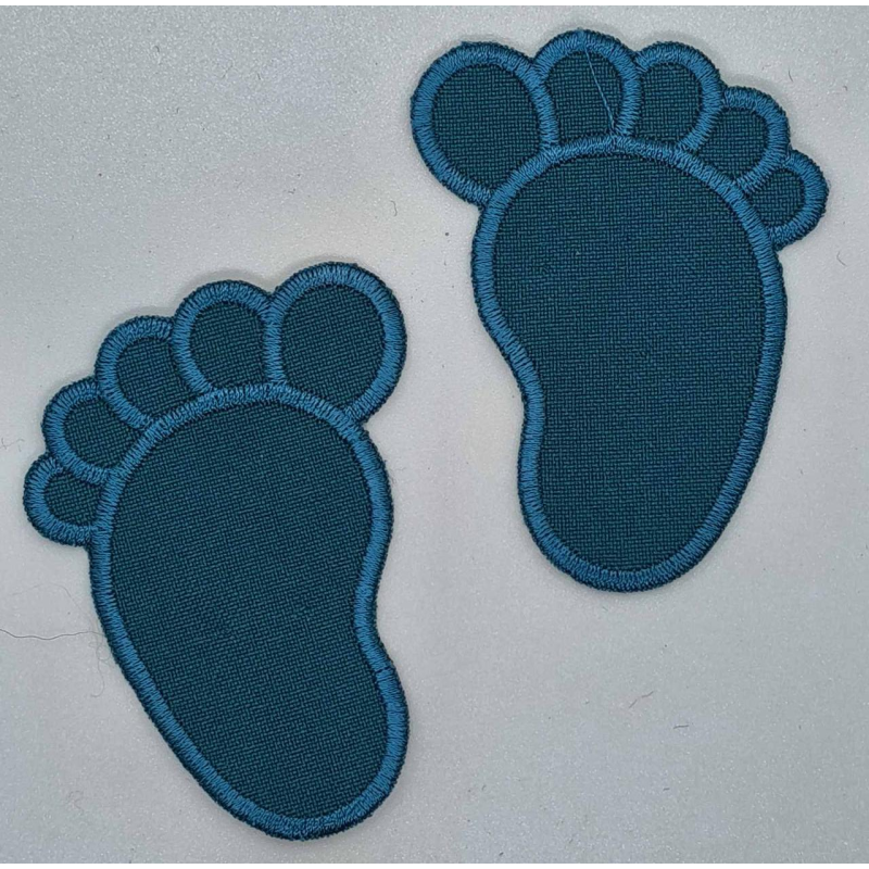 Аплікація для одягу. Відбитки ніжок, морська хвиля. 2шт