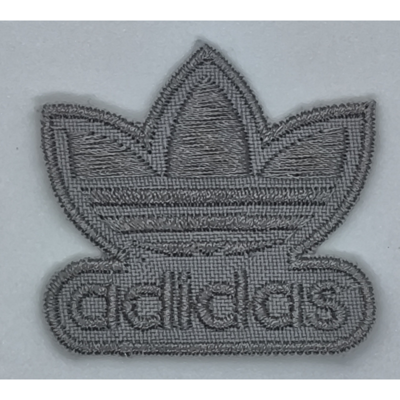 Аплікація для одягу спортивна сіра. Adidas.