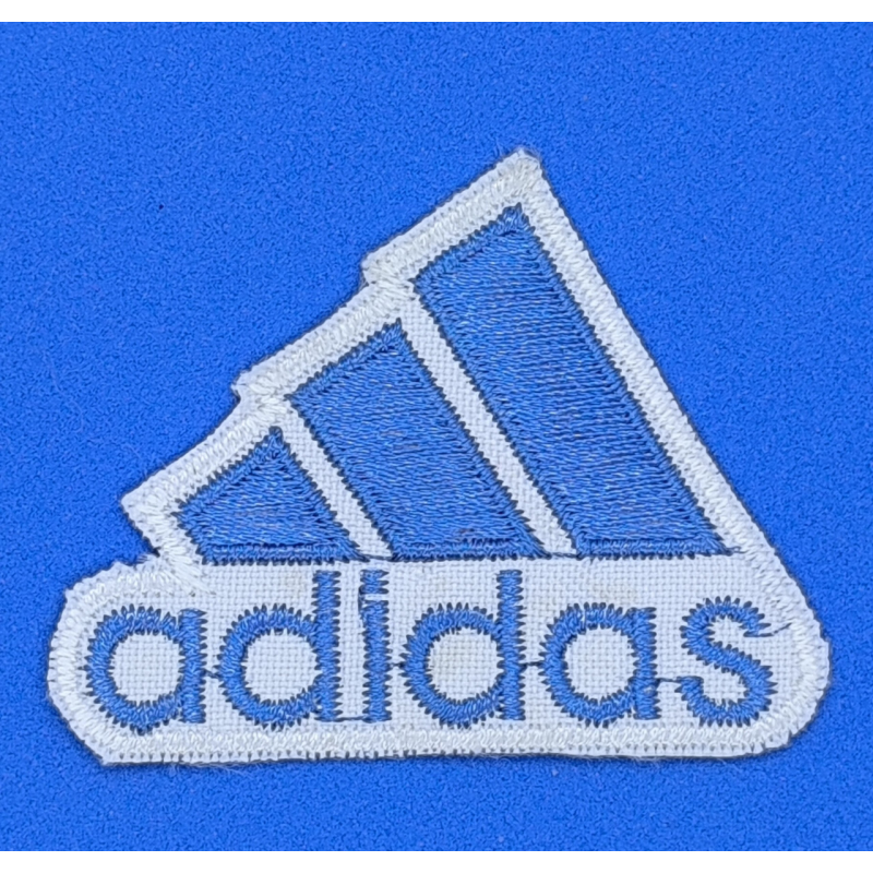 Аплікація для одягу спортивна біло-блакитна. Adidas.