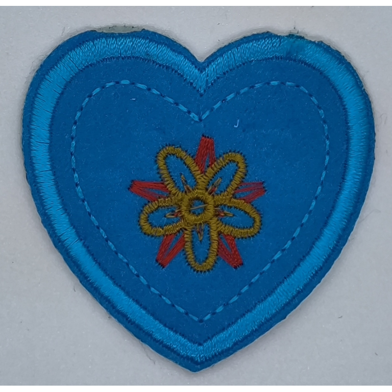 Аплікація для одягу. Серце бірюзове.