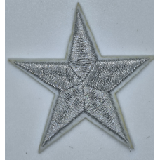 Аплікація для одягу. Зірка срібна.