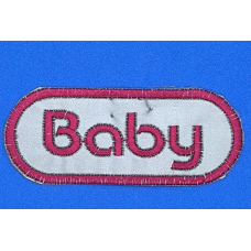 Аплікація для одягу спортивна. Baby сіро-малинова.