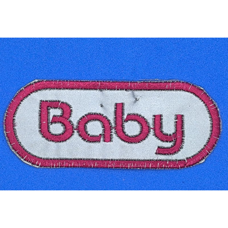 Аплікація для одягу спортивна. Baby сіро-малинова. Аплікація для одягу спортивна. Baby сіро-малинова.