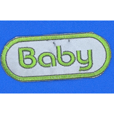 Аплікація для одягу спортивна. Baby сіро-салатова.