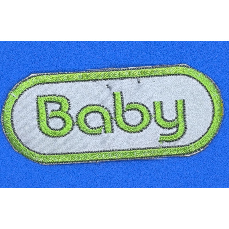 Аплікація для одягу спортивна. Baby сіро-салатова. Аплікація для одягу спортивна. Baby сіро-салатова.