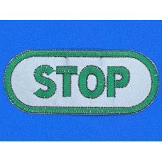 Аплікація для одягу спортивна. Stop сіро-зелена.