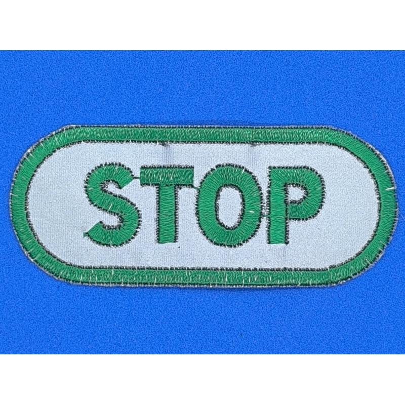 Аплікація для одягу спортивна. Stop сіро-зелена. Аплікація для одягу спортивна. Stop сіро-зелена.