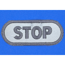 Аплікація для одягу спортивна. Stop сіра.