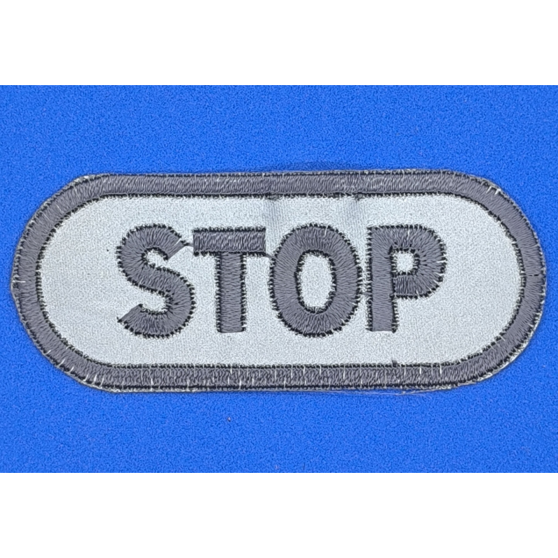 Аплікація для одягу спортивна. Stop сіра.