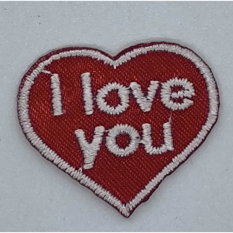 Аплікація для одягу. I love you.