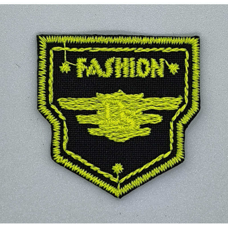 Аплікація для одягу спортивна. Fashion чорно-жовта