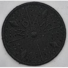 Аплікація для одягу спортивна чорна кругла.