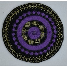 Аплікація для одягу спортивна бузкова кругла.