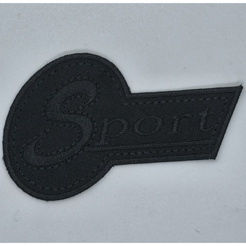 Аплікація для одягу спортивна чорна Sport.