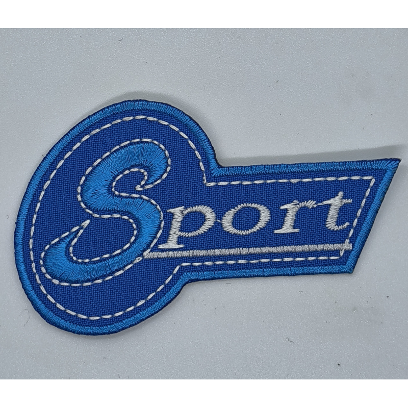 Аплікація для одягу спортивна блакитна Sport.