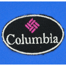 Аплікація для одягу спортивна чорно-біла Columbia.