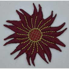 Аплікація для одягу. Квітка бордова.