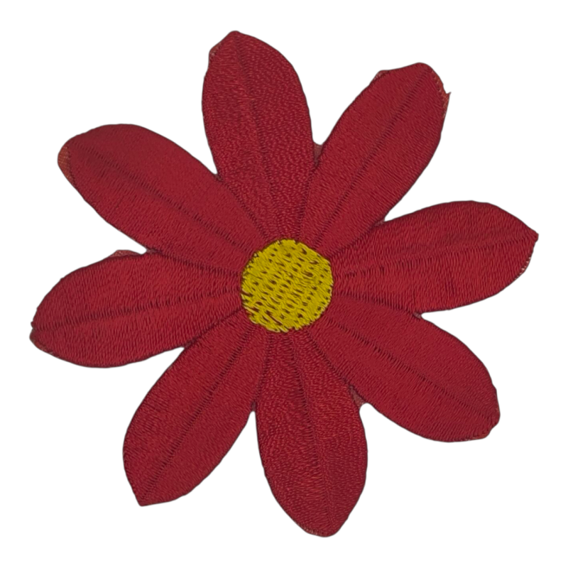 Аплікація для одягу. Квітка яскраво-червона.