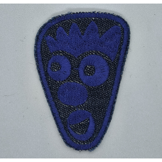 Аплікація для одягу спортивна джинсова, мордочка маленька.