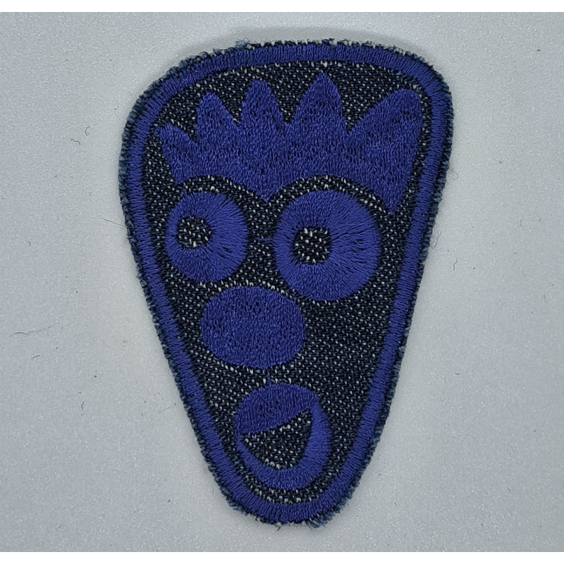 Аплікація для одягу спортивна джинсова, мордочка маленька.