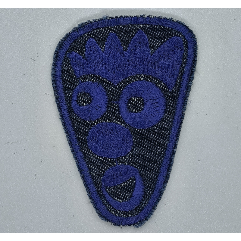 Аплікація для одягу спортивна джинсова мордочка.