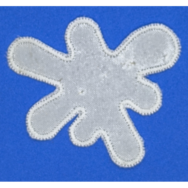 Аплікація для одягу. Клякса белая.