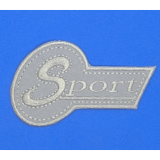Аплікація для одягу спортивна сітло-сіра Sport.