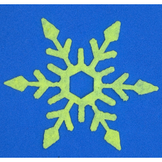 Аплікація для одягу жовта сніжинка.