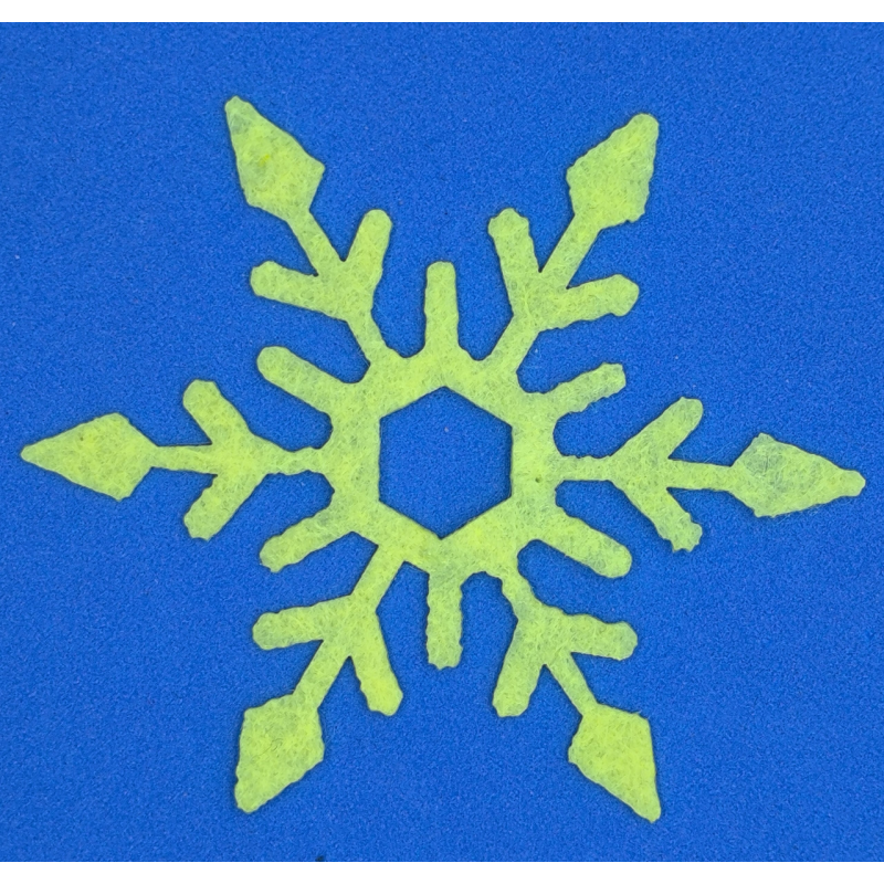 Аплікація для одягу жовта сніжинка.