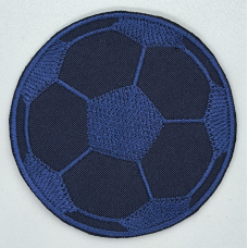 Аплікація для одягу великої Футбольний м“яч, синій.